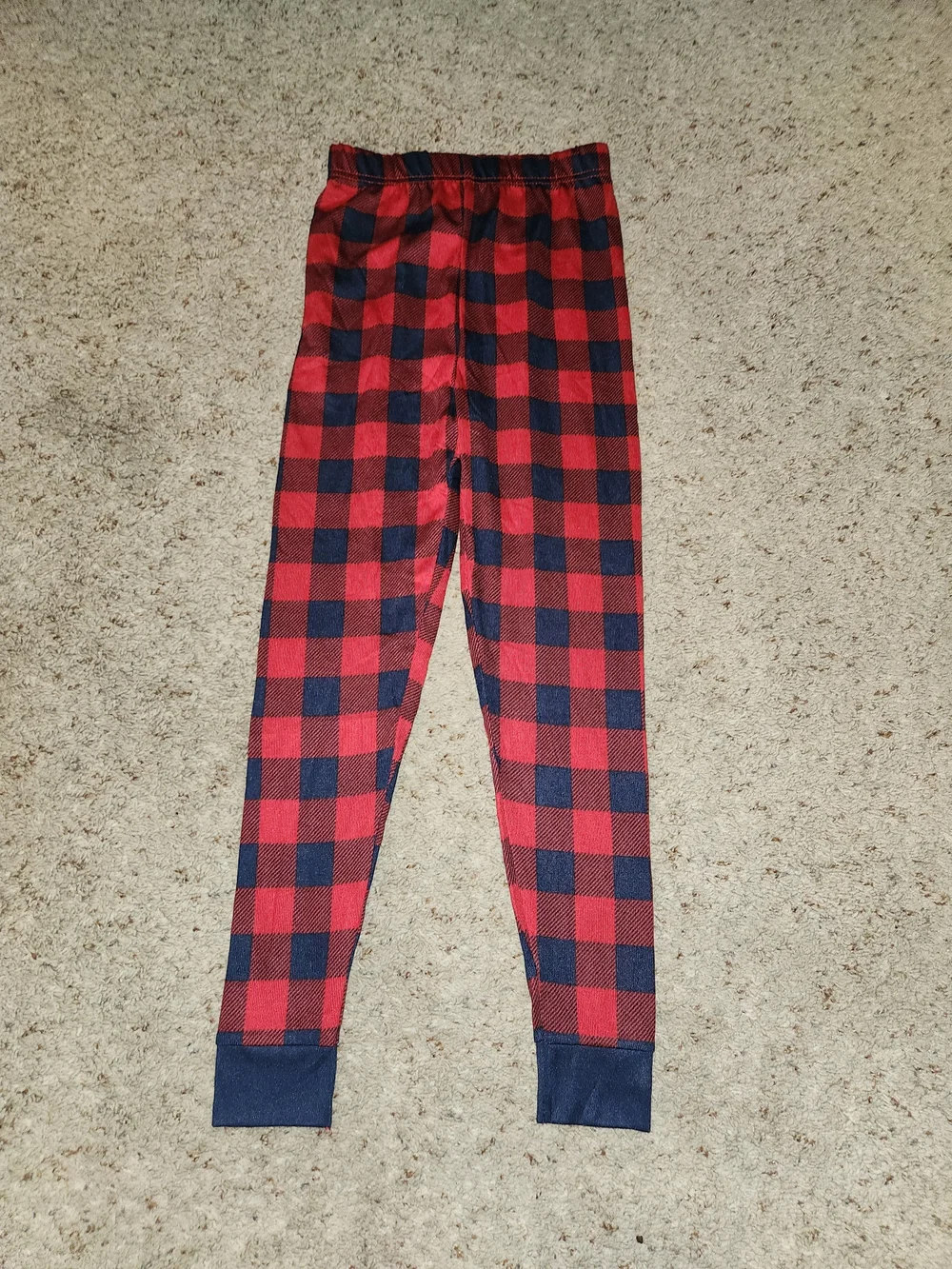 Kids 'Lil Bear' Red & BlackPlaid Pajama Set Size 10 For Boys